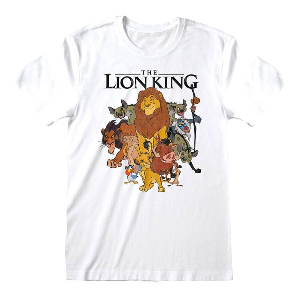 The Lion King Original Characters Group White T-Shirt.