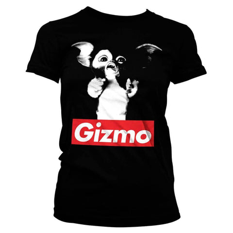 Women's Gremlins Gizmo Black Fitted T-Shirt.
