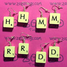 Load image into Gallery viewer, Zozo Tings Retro Initial Letter Tile Drop Earrings