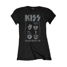 Load image into Gallery viewer, Women&#39;s KISS Made For Lovin&#39; You Distressed T-Shirt.