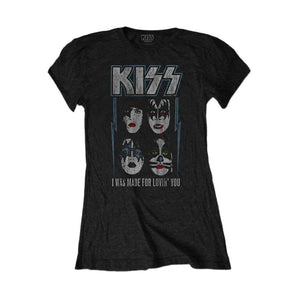 Women's KISS Made For Lovin' You Distressed T-Shirt.