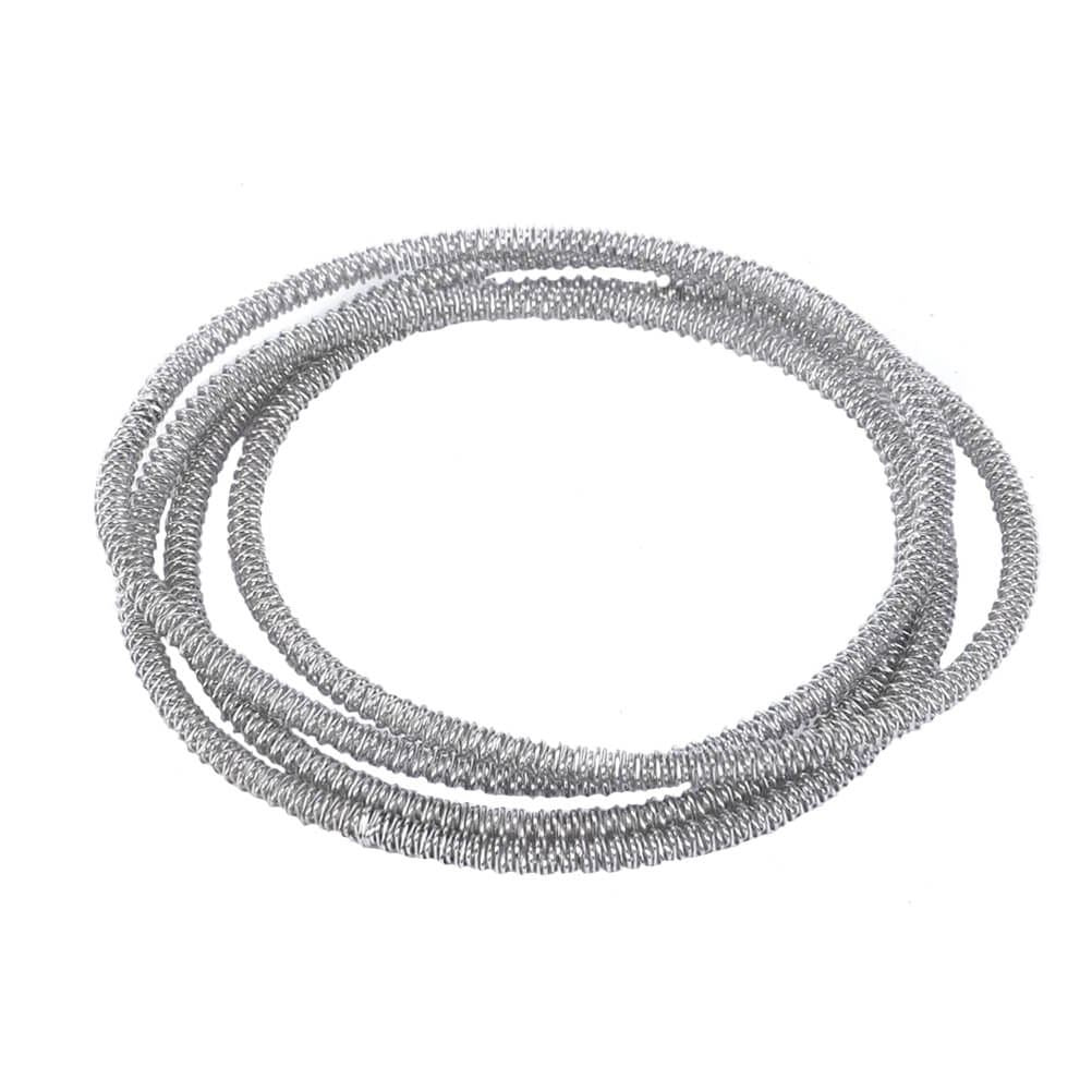 Interlocked Silver Tone Snake Chain Bracelet.