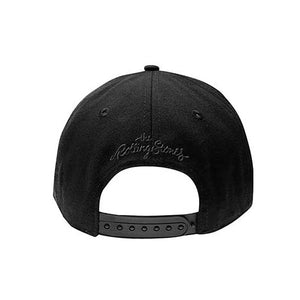 The Rolling Stones Embroidered Logo Black Snapback Cap.