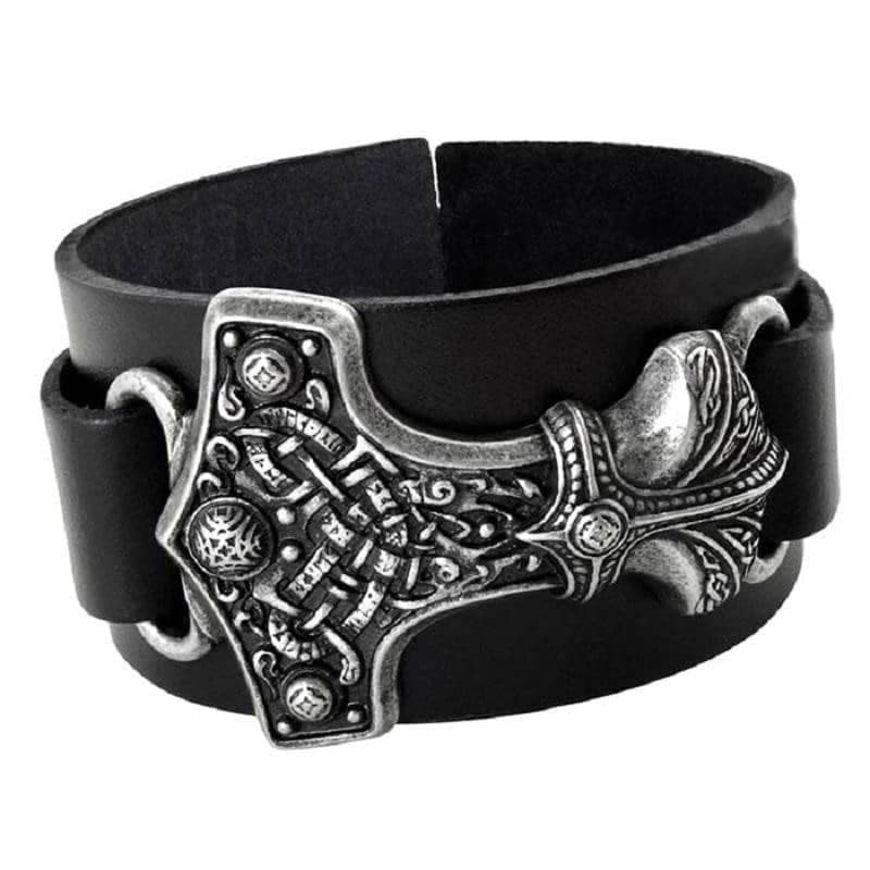 Alchemy Gothic Thunderhammer Leather Strap Bracelet.