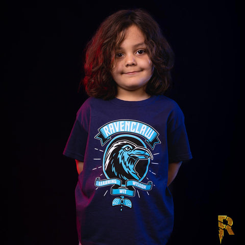Children's Harry Potter Comic Style Ravenclaw Crew Neck T-Shirt.