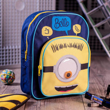 Load image into Gallery viewer, Children&#39;s Minions Face Arch Backpack - Front, eye down