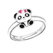 Load image into Gallery viewer, Children&#39;s Sterling Silver Panda Ring.