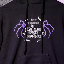 Load image into Gallery viewer, Close up detail of the front of The Nightmare Before Christmas Moonlight Hoodie