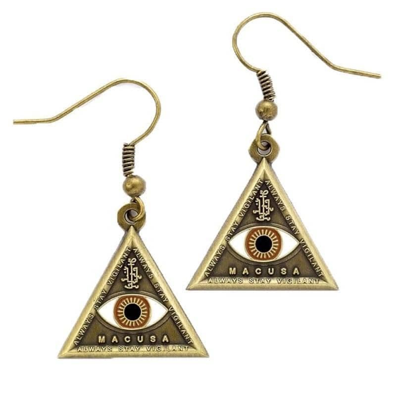 Fantastic Beasts and Where to Find Them Triangle Eye Earrings.