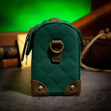 Load image into Gallery viewer, Left side of the Right side of the Slytherin Trunk Handbag