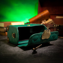 Load image into Gallery viewer, Slytherin Trunk Bag, lay on its back, open