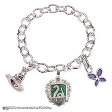 Load image into Gallery viewer, Harry Potter Lumos Slytherin Charm Bracelet.