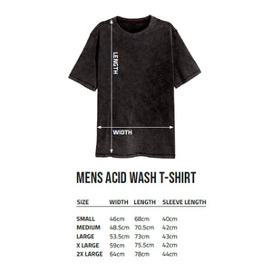 Acid Wash T-Shirt Size Guide