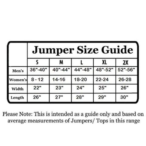 Jumper Size Guide at Retro Styler