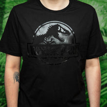 Load image into Gallery viewer, Jurassic Park Foil Logo Black Crew Neck T-Shirt.