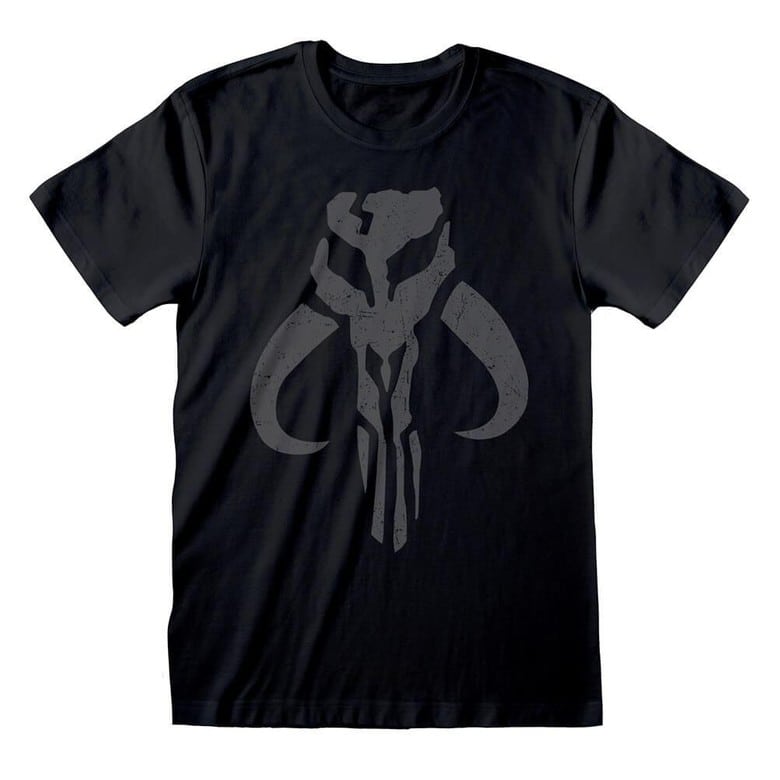 The Mandalorian Distressed Crest Black T-Shirt.