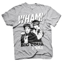 Load image into Gallery viewer, Wham! Big Tour 1984 Grey Crew Neck T-Shirt.