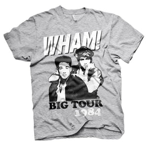 Wham! Big Tour 1984 Grey Crew Neck T-Shirt.
