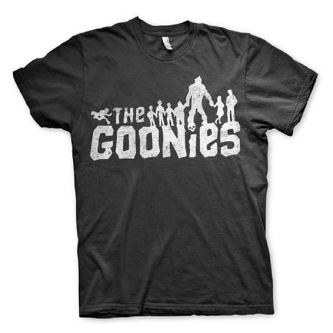 Men's Goonies Silhouette Logo Black T-Shirt.