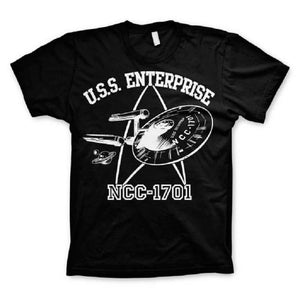 Star Trek U.S.S. Enterprise Black T-Shirt.