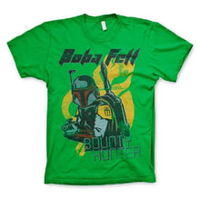 Load image into Gallery viewer, Men&#39;s Star Wars Boba Fett Bounty Hunter Green T-Shirt.