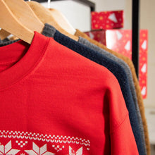 Load image into Gallery viewer, Superman Christmas Jumper on Clothes Rack