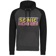 Load image into Gallery viewer, Sonic The Hedgehog Cracked Logo Baseball Hoodie.