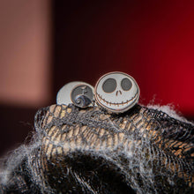 Load image into Gallery viewer, Front and Back Design of the The Nightmare Before Christmas Jack Skellington Cufflinks
