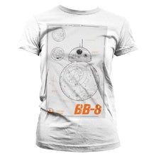 Load image into Gallery viewer, Women&#39;s Star Wars BB-8 Astro Droid Blueprint T-Shirt.