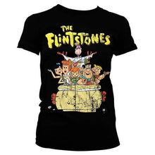Load image into Gallery viewer, Women&#39;s The Flintstones Characters Black T-Shirt.