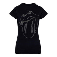 Load image into Gallery viewer, Women&#39;s The Rolling Stones Tongue Diamante T-Shirt.