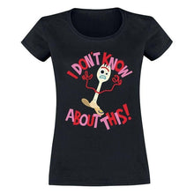 Load image into Gallery viewer, Women&#39;s Toy Story 4 Forky Black T-Shirt.
