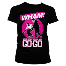 Load image into Gallery viewer, Women&#39;s Wham! &#39;Wake Me Up Before You Go-Go&#39; Black T-Shirt.