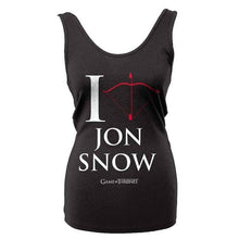 Load image into Gallery viewer, Women&#39;s Game of Thrones I Love Jon Snow Vest Top.
