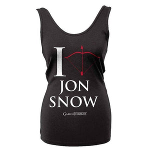 Women's Game of Thrones I Love Jon Snow Vest Top.