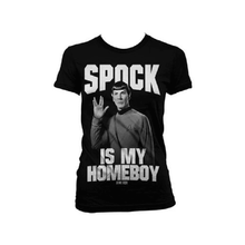 Load image into Gallery viewer, Women&#39;s Star Trek Spock is My Homeboy T-Shirt.
