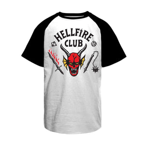 Stranger Things Hellfire Club Baseball T-Shirt.
