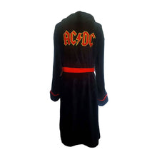 Load image into Gallery viewer, AC/DC Logo Black Adult Fleece Dressing Gown.