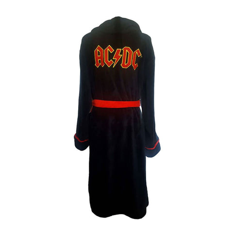 AC/DC Logo Black Adult Fleece Dressing Gown.