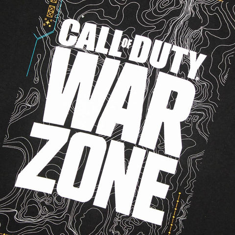 White Call of Duty War Zone logo on Black T-Shirt