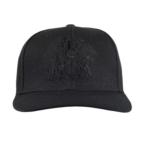 Queen Embroidered Logo Black Snapback Cap.