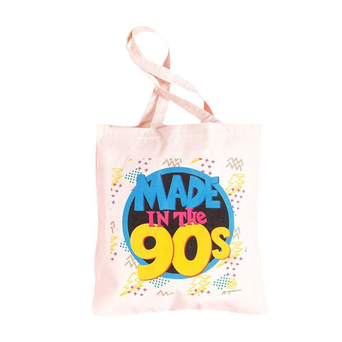 Retro Made in the 90's Canvas Tote Bag.
