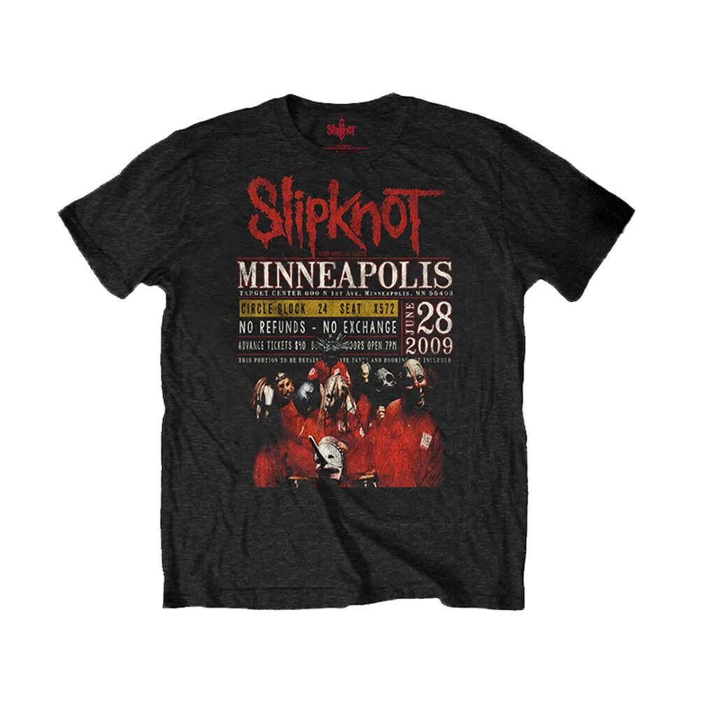 Men's Slipknot Minneapolis 2009 Poster Black Eco T-Shirt.