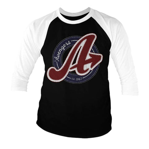 Marvel Avengers Varsity Logo Baseball 3/4 Sleeve T-Shirt.