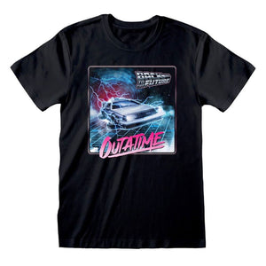 Back To The Future OutaTime Neon Crew Neck T-Shirt.