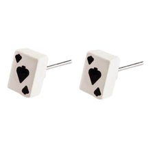 Load image into Gallery viewer, Playing Card Stud Earrings