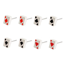 Load image into Gallery viewer, Playing Card Stud Earrings.