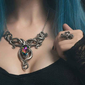 Alchemy Gothic Kraken Pewter Pendant Necklace.