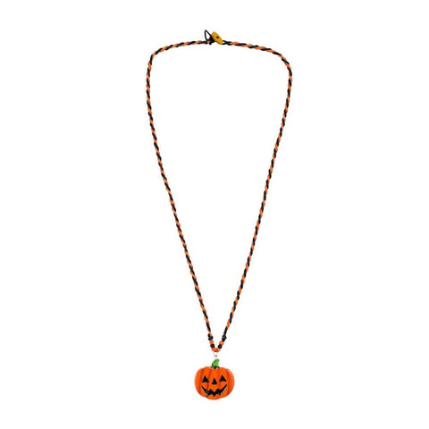 Halloween Wooden Pumpkin Pendant Necklace - Chosen at Random.