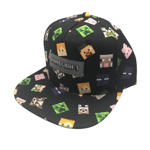Youth Minecraft Characters AOP Snapback Cap.